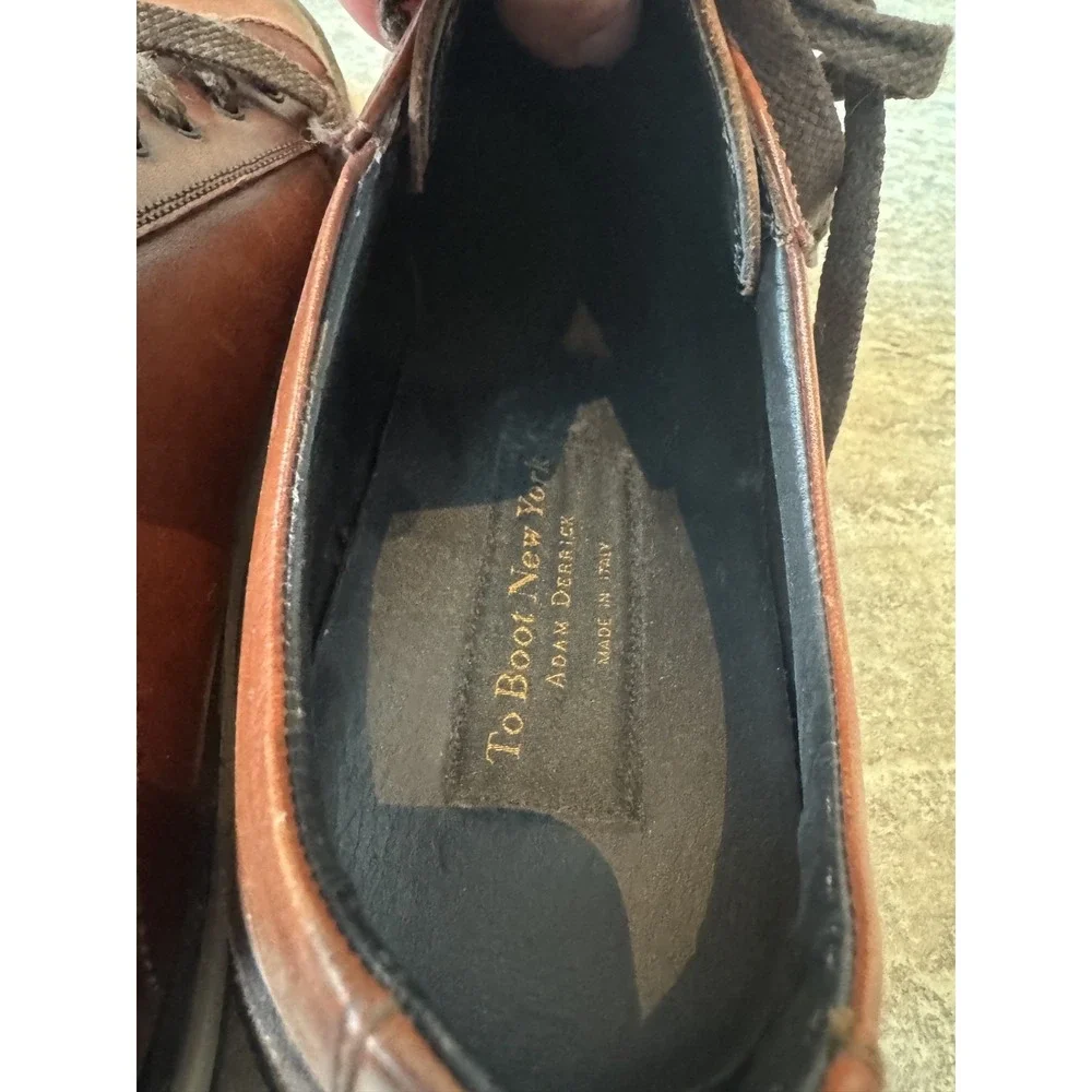 To Boot New Yirk Adam Derick Men's Brown Leather LowTop Sneakers Sz‎ 10